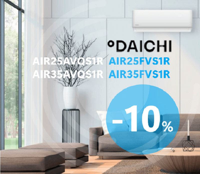 Кондиционеры Daichi Air со скидкой 10%