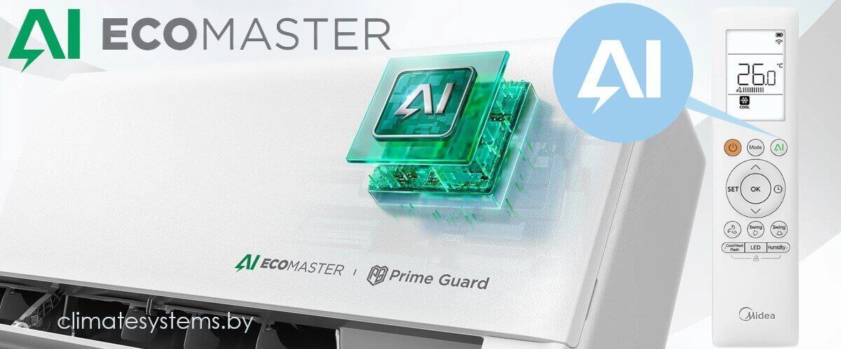 MIDEA EASY. MSES-24N8D6-I/MSES-24N8D6-O Inverter. Самоочистка по технологии Self-clean. Режим Follow Me. Технология Ecomaster. Фотокаталитический фильтр. Встроенный модуль Wi-Fi. изображение 26 купить в Минске