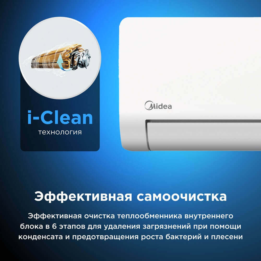 MIDEA EASY. MSES-24N8D6-I/MSES-24N8D6-O Inverter. Самоочистка по технологии Self-clean. Режим Follow Me. Технология Ecomaster. Фотокаталитический фильтр. Встроенный модуль Wi-Fi. изображение 29 купить в Минске